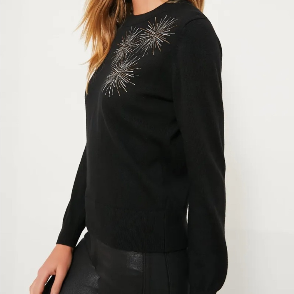 Tuckernuck Black Sunburst Embellished Riley Sweater - Picture 2 of 10